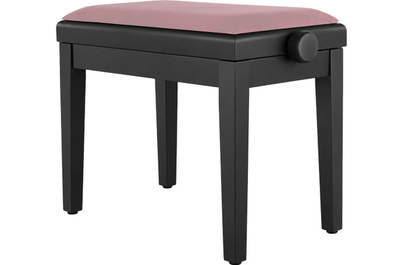 Classic Cantabile Banc De Piano Modell A Noir Mat Velours Rosé image 1