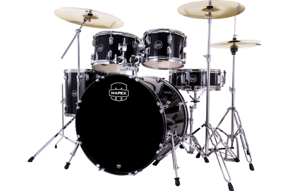 Mapex Comet Pro Pack Stage Drum Kit Dark Black image 1