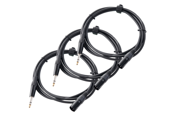Pronomic Stage JXM-2.5 Jack Stereo/XLR 2,5m Set da 3 image 1