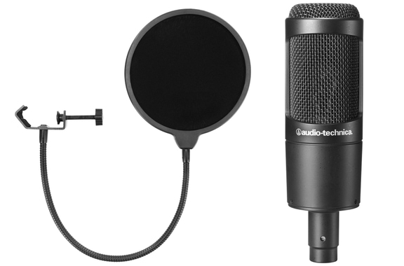 Audio-Technica AT2035 Set Microfono a Condensatore con Chiusura a Strappo Antipop image 1