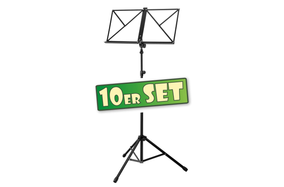 Classic Cantabile Heavy Music Stand Black 10x Set image 1