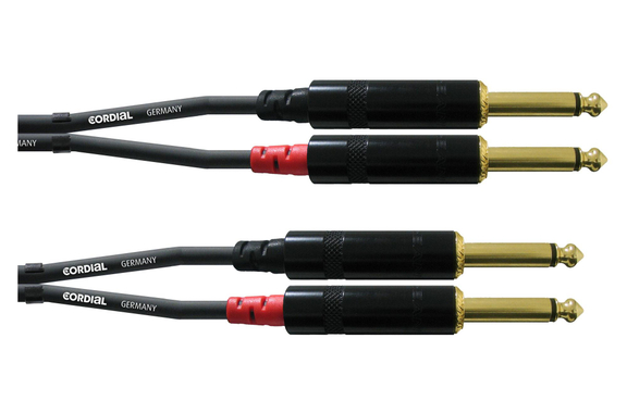 Cordial CFU 3 PP Câble Jack Double 3 m Noir image 1