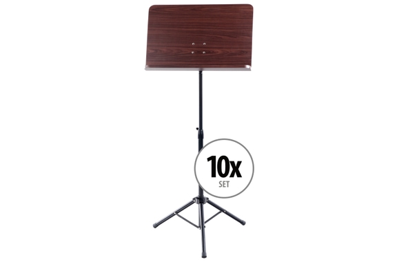 Classic Cantabile Pupitre d’Orchestre Heavy Bois de Rose 10x Set image 1