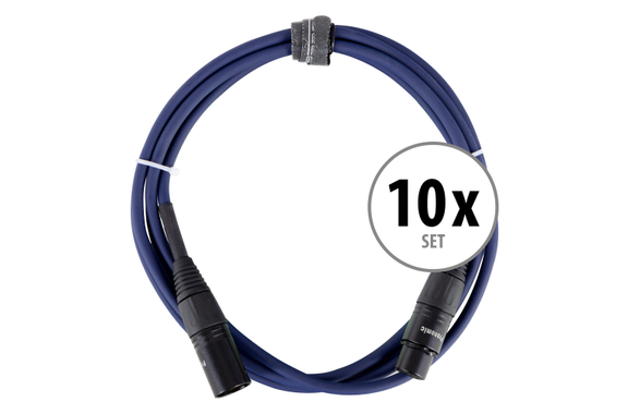Pronomic Stage DMX3-2,5 Cavo DMX 2,5m Set da 10 image 1