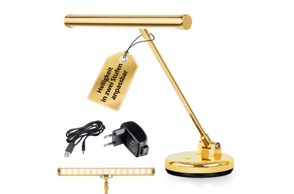 Showlite WW LED Pianoleuchte Gold Hochglanz  - Retoure (Zustand: sehr gut) image 1