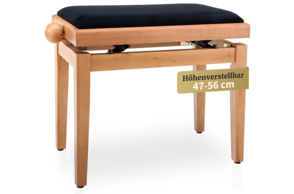 Classic Cantabile Piano Bench Cherry Light Matte image 1