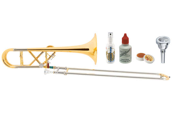 Lechgold QP-20GL Quartposaune Goldmessing Deluxe Set image 1