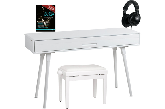 Classic Cantabile DP-730 WL Digital Piano Matte White Deluxe Set image 1