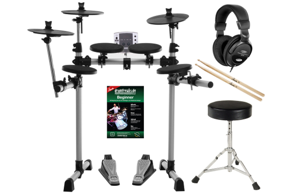 XDrum DD-400 E-Drum Set Complete Kit with Headphones, Stool, Lessons, and Sticks image 1