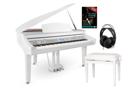 Classic Cantabile GP-A 810 Pianoforte Digitale Bianco Lucido Set image 1