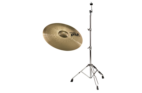 Paiste 18" PST 5 Medium Crash Bekkenset met rechte standaard image 1