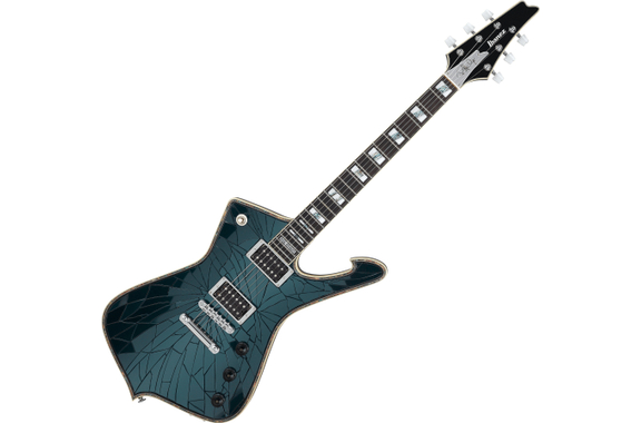 Ibanez PS3CM Paul Stanley Black Cracked Mirror image 1