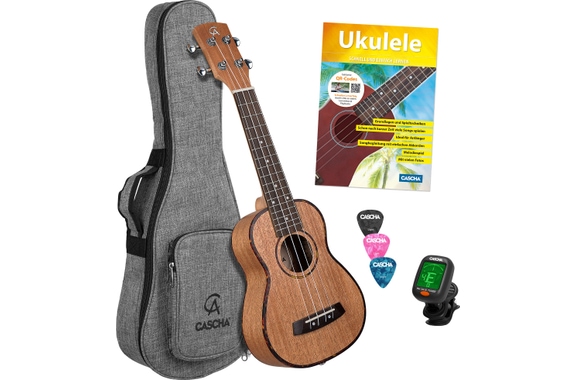 Cascha 2027 Sopran Ukulele Mahagoni Set image 1