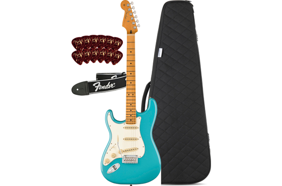Fender Player II Stratocaster Gaucher MN Aquatone Blue Set image 1