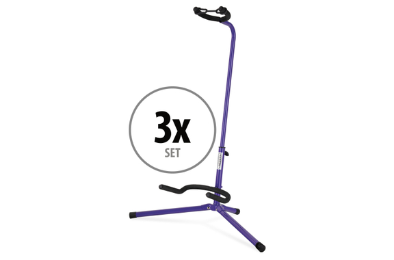 Classic Cantabile GS-30 VT Support Guitare (léger) Violet 3x Set image 1