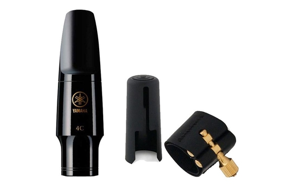 Yamaha 4C Boquilla Para Saxofón Tenor SET Incluye Ligadura Y Capuchón image 1