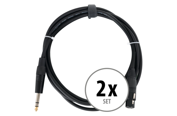 Pronomic Stage JSXF-2.5 XLR/Stereoklinke-Kabel 2,5m 2x Set image 1