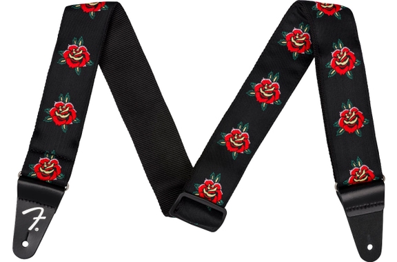 Fender 2" Rose Strap Red image 1