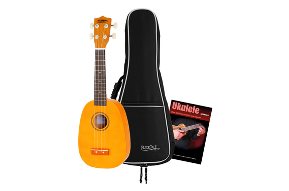 Classic Cantabile US-100P NAT Sopran-Ukulele Pineapple Set inkl. Ukulelenschule & Tasche image 1