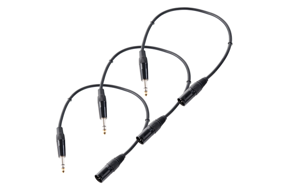 Pronomic Stage JXM-0.5 Stereo Jack/XLR 0,5m 3xSet image 1