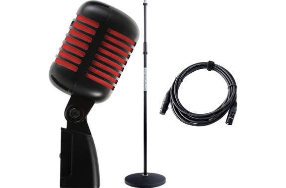 Pronomic DM-66BK/RD Elvis Dynamische Microfoon Zwart/Rood Set image 1