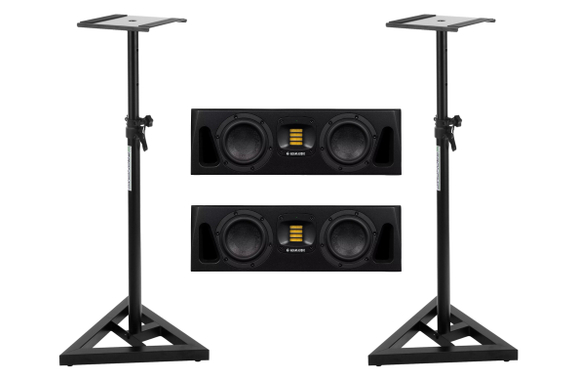 Adam Audio A44H Studiomonitor Stativ Set image 1