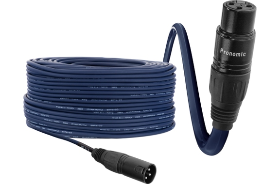 Pronomic Stage DMX3-100 DMX-kabel 100m blauw met goudcontacten image 1
