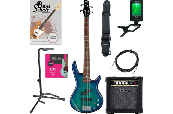 Ibanez GIO SR GSR200-BMT Blue Moon Burst Starter Set image 1