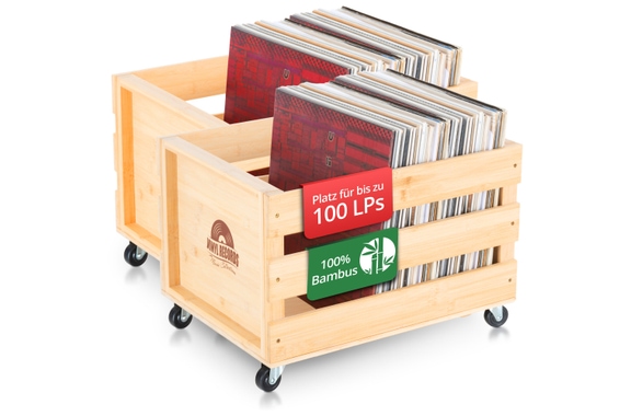 Stagecaptain SPKB-100 NT Caja para Vinilos "Emil" de Bambú Natural Set de 2 image 1