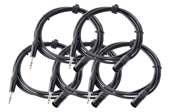 Pronomic Stage JXM-2.5 Jack Stereo/XLR 2,5m Set da 5 image 1