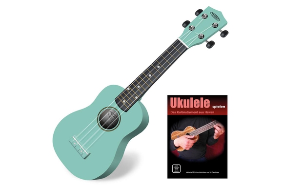Classic Cantabile US-100 TQ Ukulélé Soprano Turquoise Avec Livret image 1