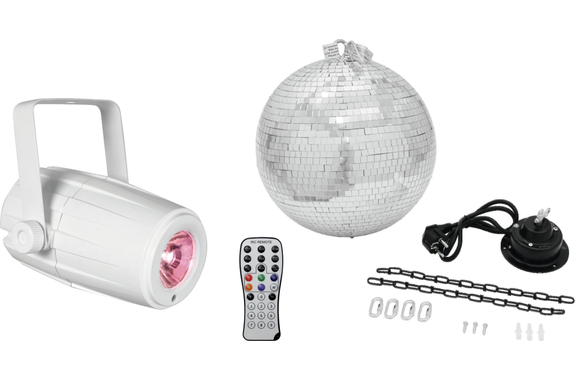 Eurolite LED PST-5 QCL Spot with Mirror Ball Set image 1