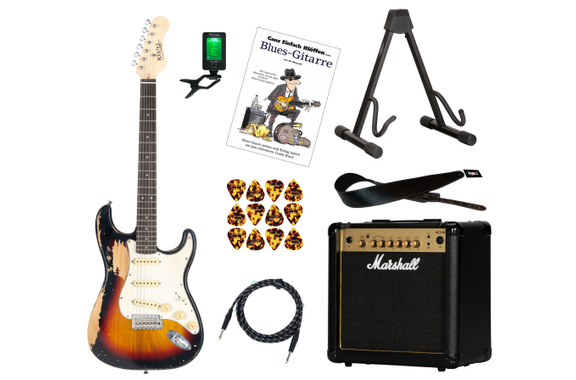 Rocktile Vintage Guitare Électrique Sunburst Set Pour Frimer image 1