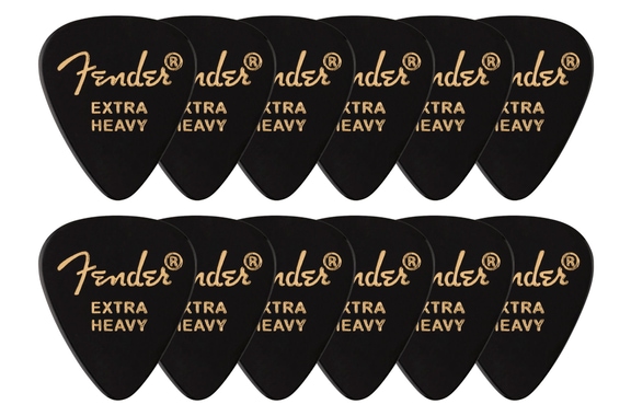 Fender 351 Premium Plektren Extra Heavy 12er Pack Black image 1
