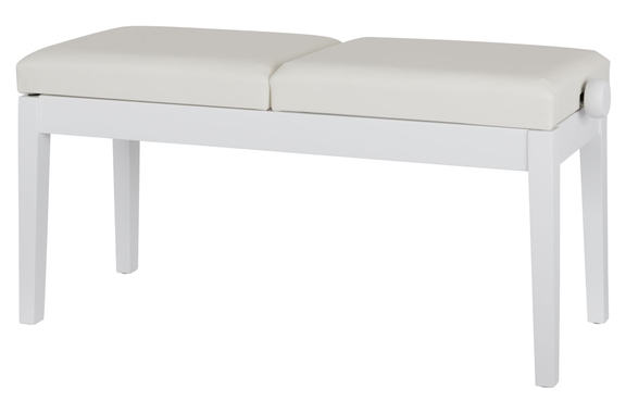 Classic Cantabile Banco De Piano Doble Blanco Mate image 1