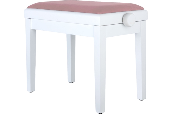 Classic Cantabile Banc De Piano Modèle A Blanc Mat Velours Rouge image 1