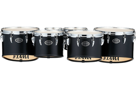 Tama MT680234T-SBK Fieldstar Rudiment Marching Tenor Drum Large Sextet Satin Black image 1