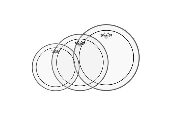 Remo 10" 12" 14" Set Di Pelli Pinstripe Clear image 1
