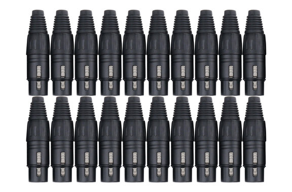 Pronomic Steckerset XLR-Female 20 Stk. schwarz image 1