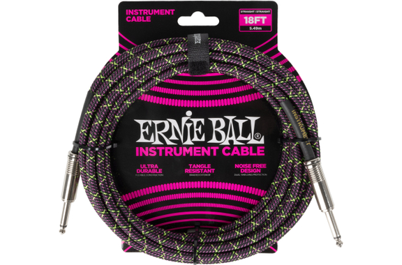 Ernie Ball 6431 Instrument Cable 5.49 m Purple Python image 1