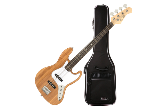 Rocktile Pro JB-30PR Ashwood E-Bass Natur Set incl. Gigbag image 1