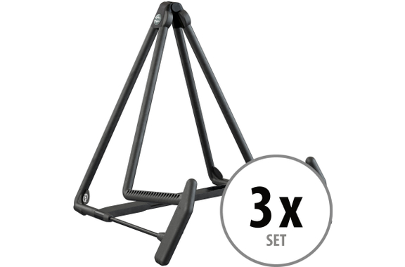 K&M 17580 Heli 2 Support Guitares Acoustiques Noir Set de 3 image 1