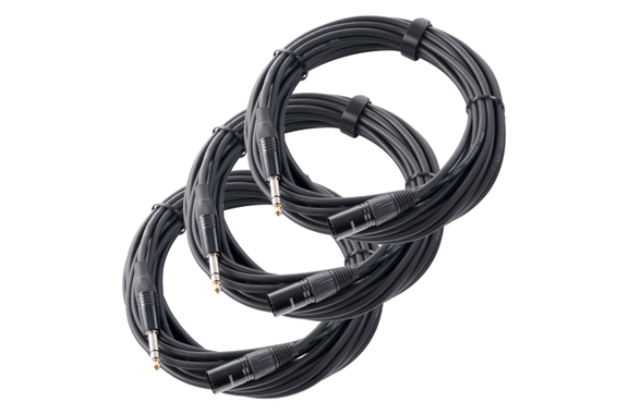 Pronomic Stage JXM-10 Stereo Jack/XLR 10m 3x Set image 1