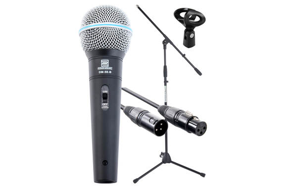 Pronomic Superstar XLR Microphone Set Microphone+ Stand+ XLR Cable image 1