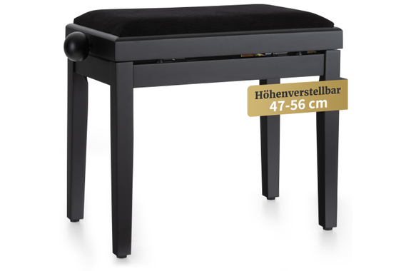 Classic Cantabile Banc De Piano Noir Mat image 1