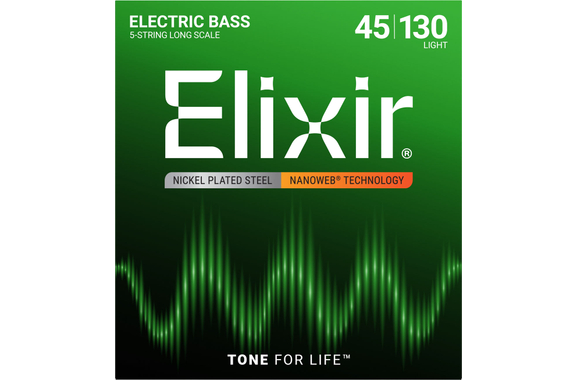 Elixir 14202 Nickel Plated Steel 5-String Light image 1