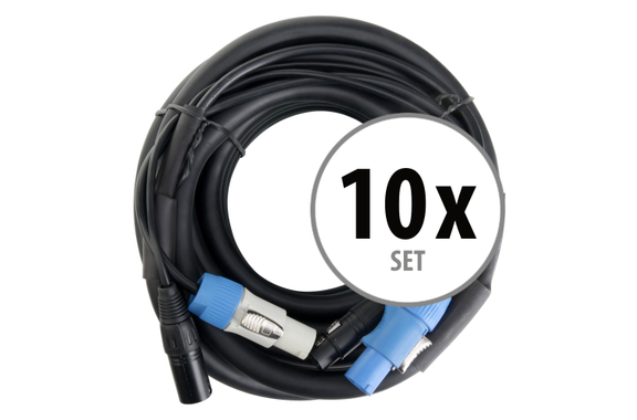 Pronomic Stage PPD-10 Hybridkabel Powerplug/DMX 10x Set image 1