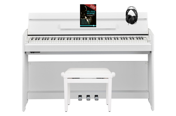 Yamaha Arius YDP-S55WH E-Piano Wit mat Set image 1