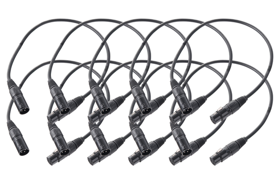 Pronomic Stage XFXM-0.5 Câble Micro XLR 0,5 m Noir Lot de 10 image 1