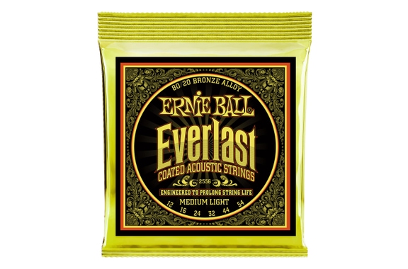 Ernie Ball 2556 Everlast Medium Light Coated 80/20 Bronze image 1